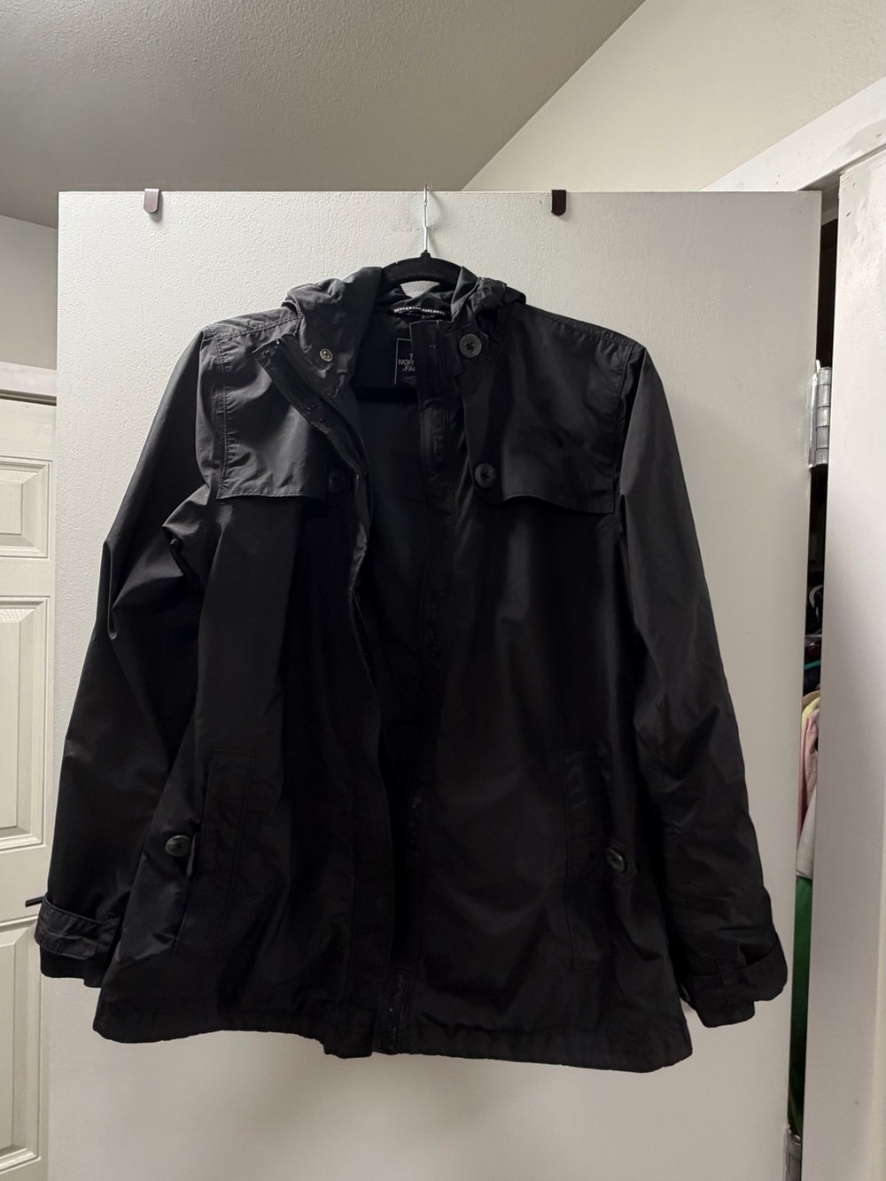 The North Face Carli Black Hooded Rain Jacket